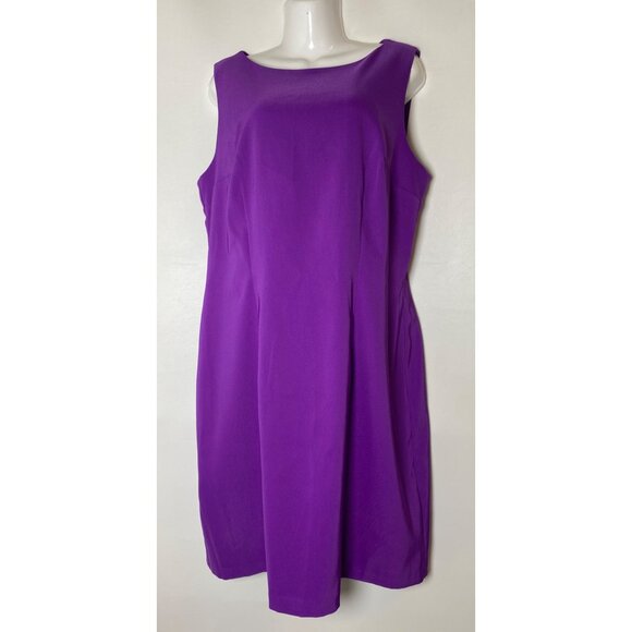 Alyx Dress Women’s Size 14 Purple Sleeveless Knee length hidden zip back lined - Picture 1 of 7